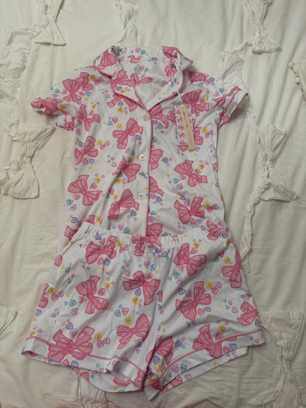 love shack fancy x roller rabbit collage PJS
